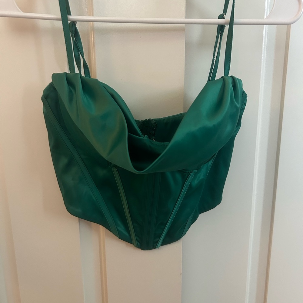 Green corset top
